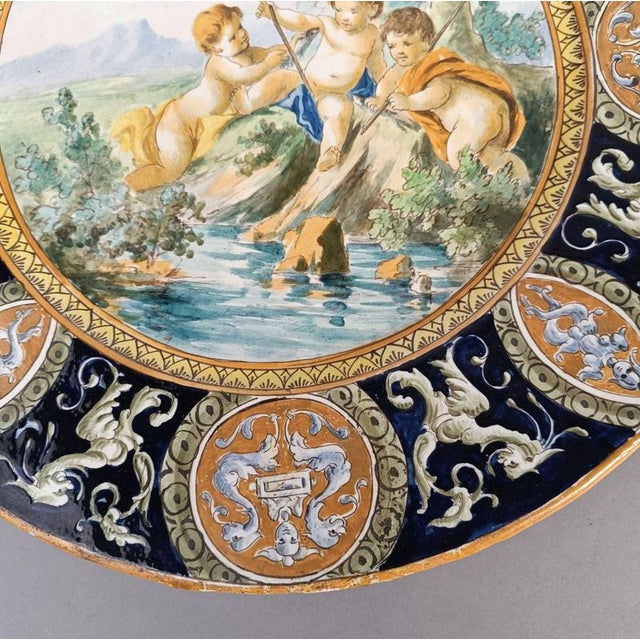 19th Century Italian Ceramics Plate from Urbino For Sale - Image 9 of 13
