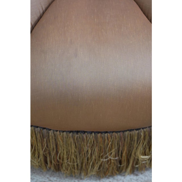 Marge Carson Large Round Upholstered ‘Puff’ Ottoman For Sale - Image 10 of 13