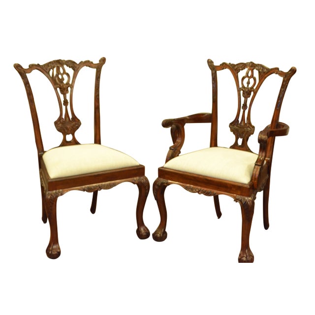 Mahogany Chippendale Ball and Claw Dining Chairs by Leighton Hall - Set of 8 For Sale - Image 11 of 11