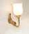Maison Lancel Brass Dolphin Sconces Ruffled Opaline Glass Shade France 1950-Pair For Sale - Image 9 of 13