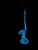 Glass 1960s Blue Viking Glass Bluenique Egret Crane Figurine For Sale - Image 7 of 11