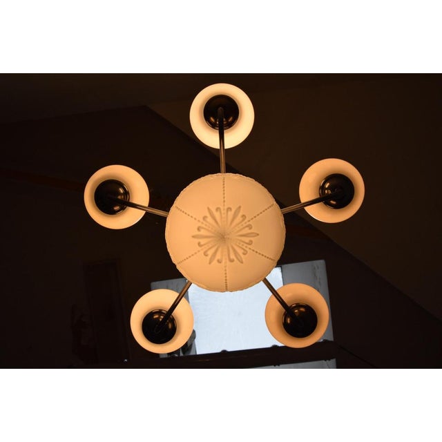 Art Deco Chrome Chandelier, 1930s For Sale - Image 12 of 16