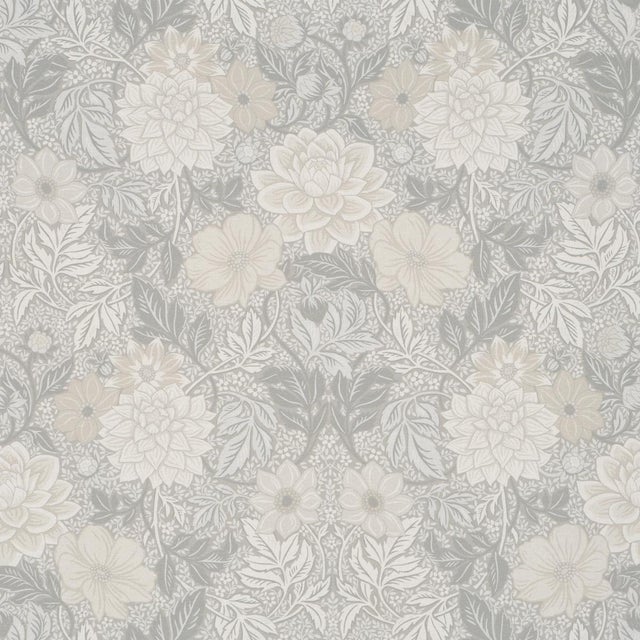 English Boråstapeter Dahlia Garden Fabric In Natural For Sale - Image 3 of 5