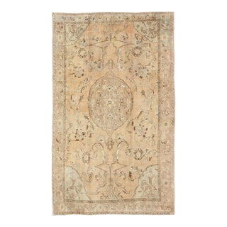 Oushak Rug Vintage From Turkey With Floral Design For Sale