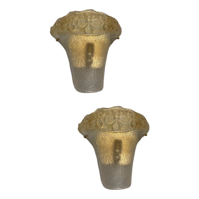 Murano Glass Sconces, 1970s, Set of 2 For Sale