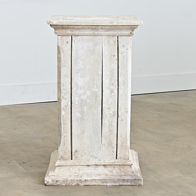 Wood French 19th Century Pedestal with Plaster Finish For Sale - Image 7 of 8