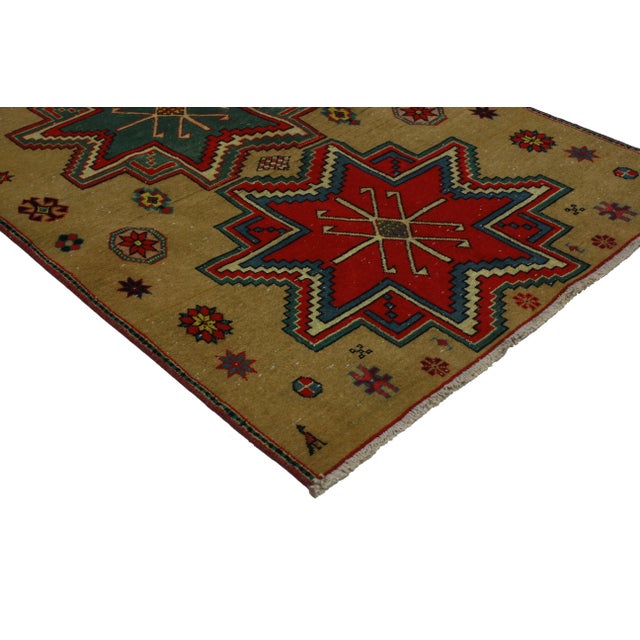 Vintage Turkish Oushak Rug, Tribal Rug for Kitchen, Bath, Foyer or Entryway 02'06 x 03'02 From Esmaili Rugs Collection....