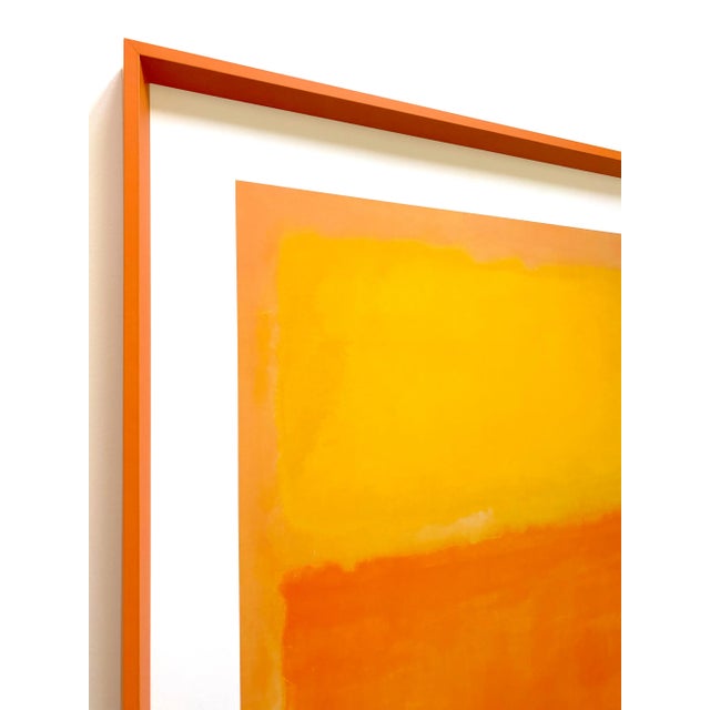 Mark Rothko Mark Rothko Vintage Lithograph Print Framed Abstract Expressionist Poster " Untitled ( Orange & Yellow ) " 1956 For Sale - Image 4 of 13