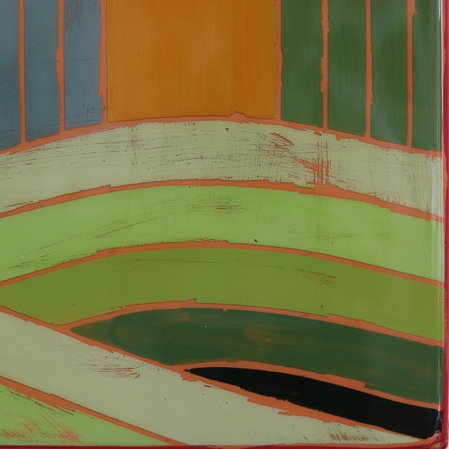 Time Zone 11 - Original Minimalist Color Field Acrylic and Resin Artwork on Wood Panel by Ricky Hunt For Sale - Image 4 of 9