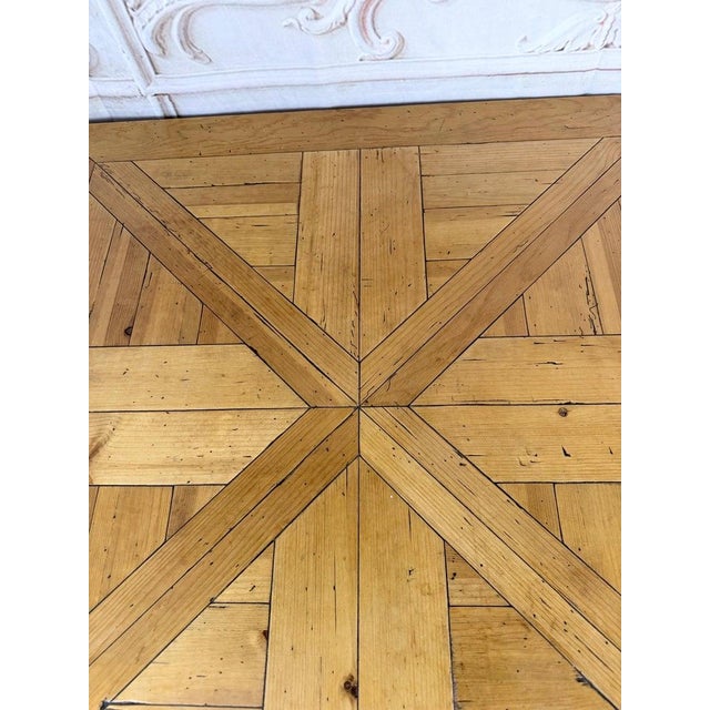 French Provincial Parquetry Drop-Leaf Pedestal Dining Table For Sale - Image 11 of 14