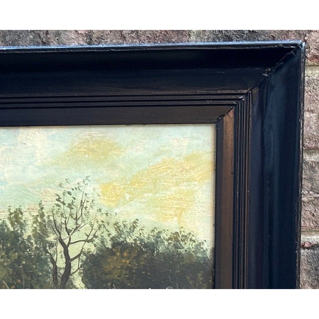 Beautiful, 19th Century Dutch Landscape Oil Painting For Sale - Image 4 of 9