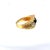 Art Deco Vintage 14k Yellow Gold Oval Cat's Eye Chrysoberyl and Diamond Ring, Size 9.25 For Sale - Image 3 of 7