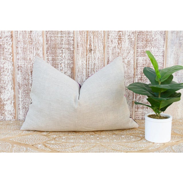 Textile Guli Nurata Suzani Lumbar Pillow For Sale - Image 7 of 9