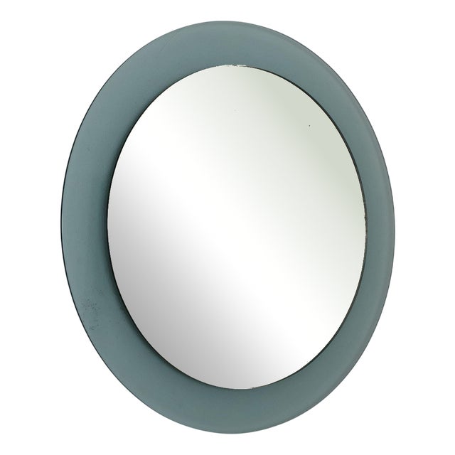 Round Green Nile Mirror from Veca, Italy, 1970s For Sale