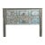 Indian King Size Headboard Constructed From an Antique Painted Door and Pillars For Sale