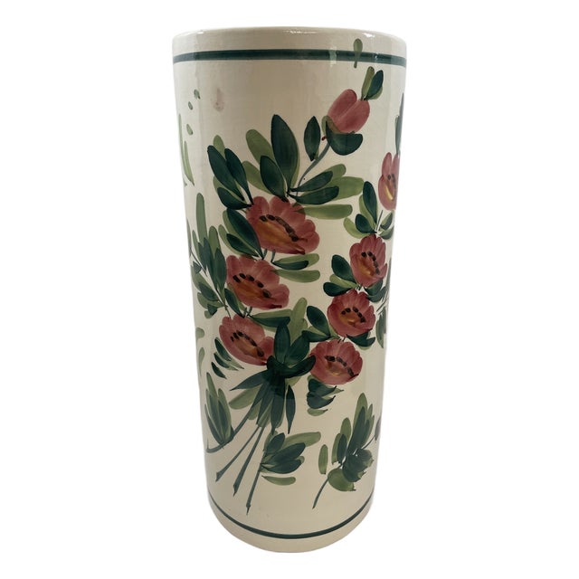 1960s-70s Ceramic Umbrella or Stick Stand Made in Spain For Sale