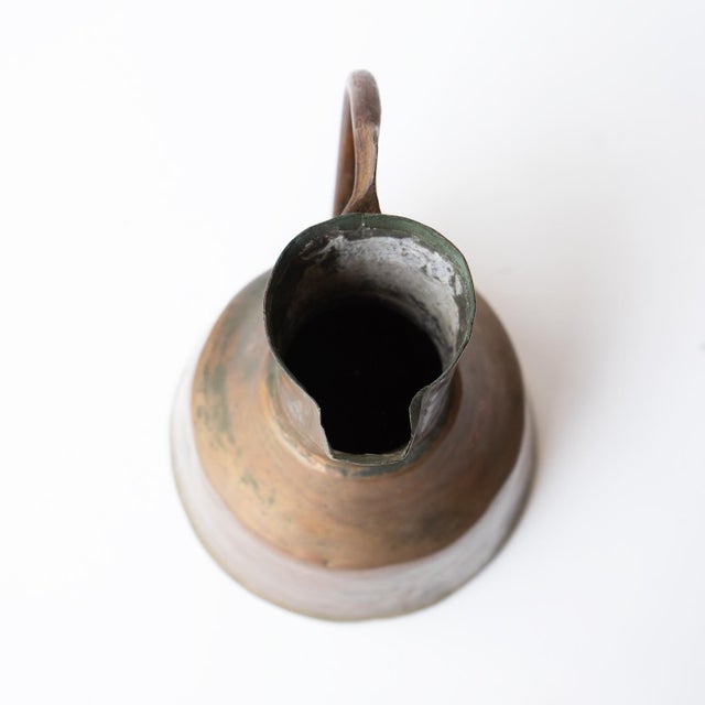 Copper Antique Islamic Primitive Copper Water Jug Ewer, Ottoman Empire, 19th Century For Sale - Image 8 of 11