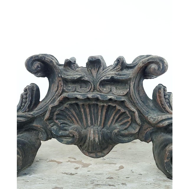 A 19th-century steel fragment in the Baroque style, Italy.