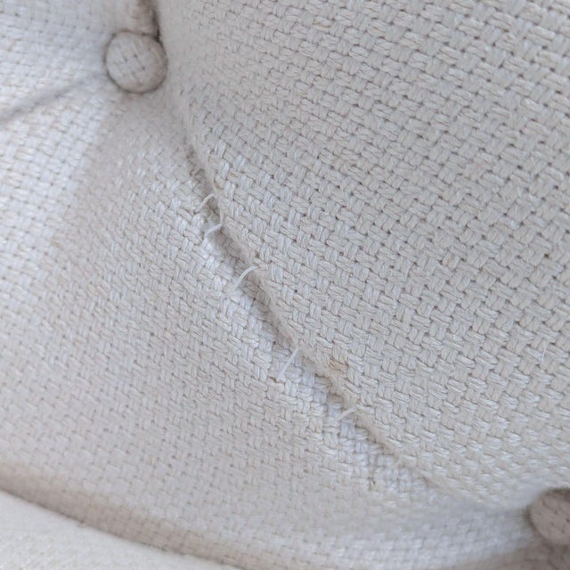 Textile Marco San Francisco Swivel Lounge Chair With Tufted Back and Skirted Base For Sale - Image 7 of 9
