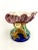 1960s Vintage Italian Majolica Style Monkey Hand Painted Sculpture Centerpiece For Sale - Image 11 of 12