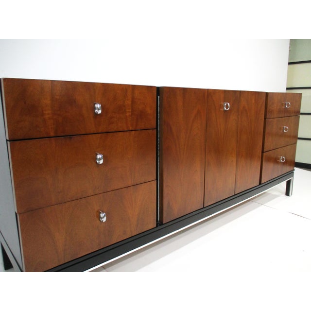 Mid Century Walnut Dresser Credenza by American of Martinsville For Sale - Image 14 of 16