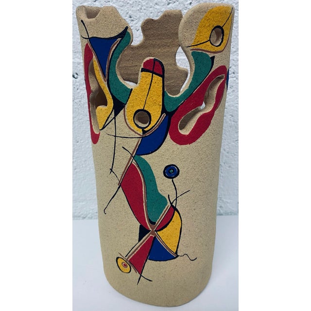 Bellon Alfareros Sculptural Modern Studio Pottery Vase For Sale - Image 11 of 11