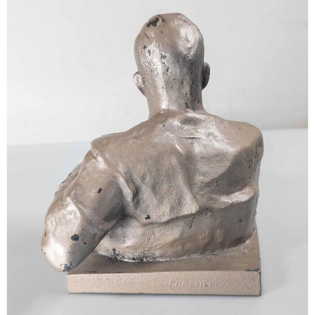 Mid 20th Century Mid-Century Russian Realist Figure of Poet Vladimir Mayakovsky For Sale - Image 5 of 12