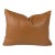 Contemporary Tan Leather + Blue Contrast Pillow For Sale