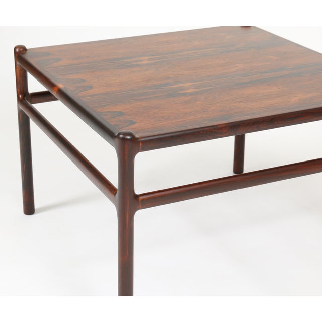 Mid-Century Modern Vintage 1960 Danish Square Rosewood Coffee or Corner Table by Cf Christensen For Sale - Image 3 of 12
