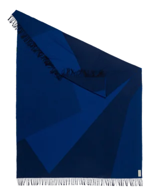 Geometric Planes x Blue Throw Blanket by Catharina Mende