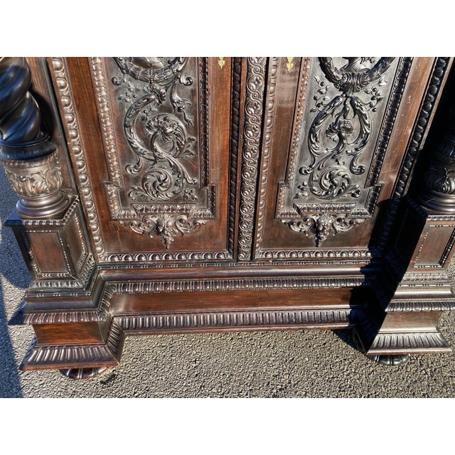Renaissance Oak Cabinet, 1870s For Sale - Image 10 of 18