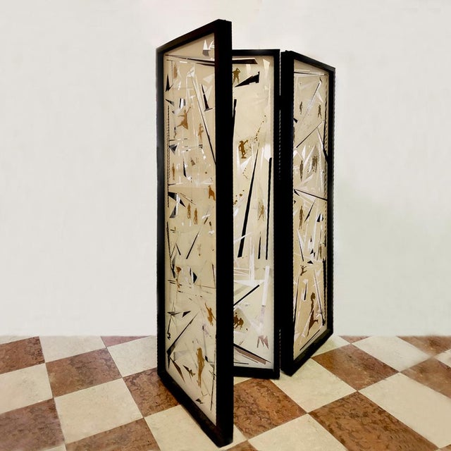 Black Art Screen by Angelo Rinaldi, 1990s For Sale - Image 8 of 13
