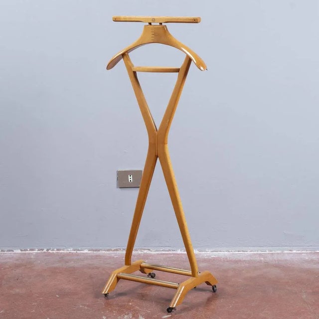Light Wood Clothes Rack by Reguitti Brothers For Sale - Image 8 of 9