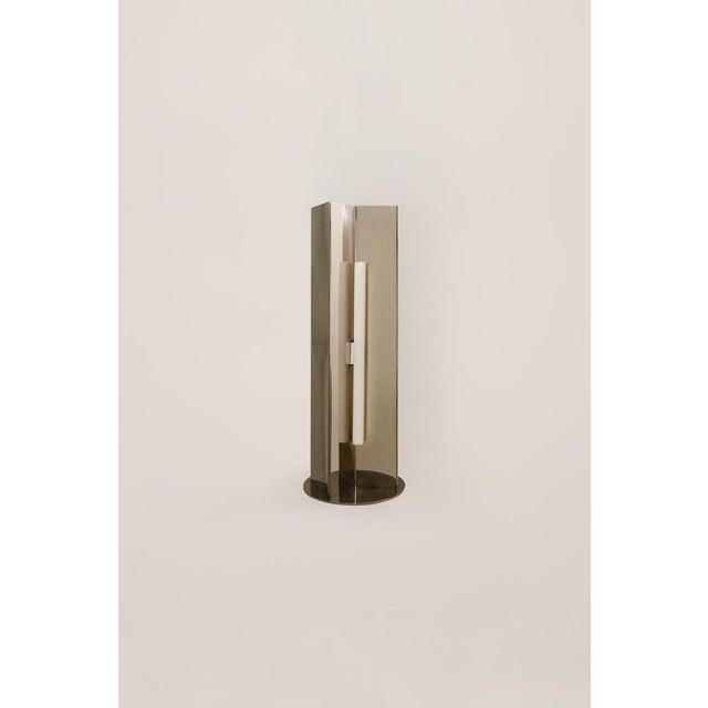 Metal Arrow Stainless Steel Table Lamp Without Diffuser by Violaine d'Harcourt For Sale - Image 7 of 8