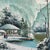 Mid 20th Century Circa 1970 Oil on Canvas Asian Winter Landscape, Suh Jin Hee (South Korea, 20th Century), Unframed For Sale - Image 5 of 12