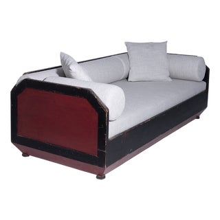Italian Futurist-Era Geometric Sofa with Cotton Fabric, 1926 For Sale