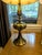 Mid 20th Century Hollywood Regency Rembrandt Brass Lamps With Original Shades - A Pair For Sale - Image 9 of 12