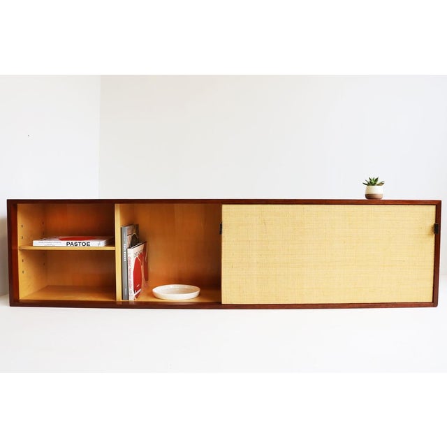 Model 123 Floating Sideboard in Seagrass and Teak by Florence Knoll for Knoll, 1960s For Sale - Image 12 of 18
