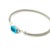 1990s 1990s David Yurman Blue Topaz Diamond 3mm Cuff Bracelet Size M Silver Estate For Sale - Image 5 of 5