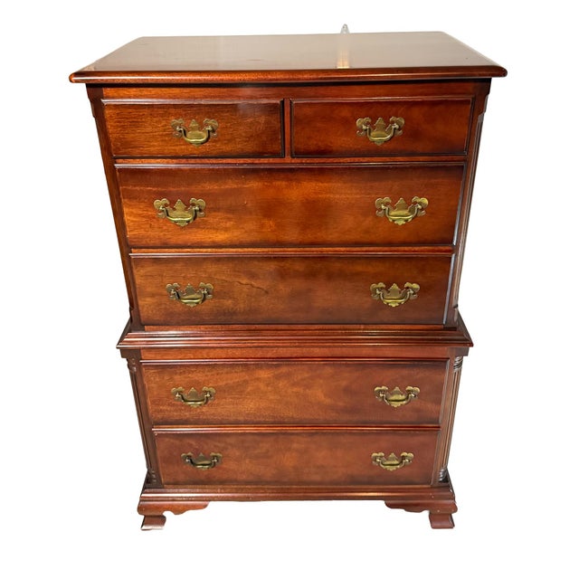 Chippendale Late 1950s Kling Mahogany Bedroom Suite – 4-Piece Set (Bed, Dresser, Chest & Nightstand) For Sale - Image 3 of 14