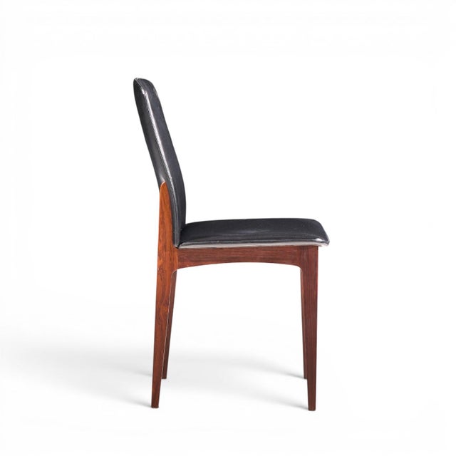 Wood Johannes Andersen Style Mid Century Danish Rosewood Dining Chairs - Set of 8 For Sale - Image 7 of 10