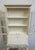 Late 20th Century Ethan Allen Country French Collection Off White 32" Secretary Desk W. Display Hutch - Hand Painted Accents 26-9204 / 26-9205 For Sale - Image 5 of 18
