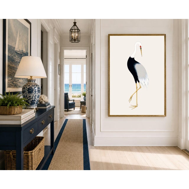 Japanese Crane Study Ii, Original Print, 24" X 36" For Sale In Buffalo - Image 6 of 9