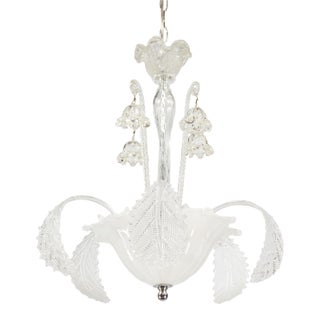 Mid-Century Murano Chandelier Attributed to Barovier & Toso For Sale