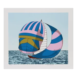 Love Boat, Alvaro Guillot Lithograph, Signed and Numbered in Pencil