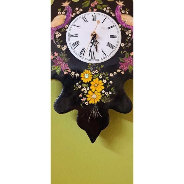 Vintage Handmade Wall Clock, 1960s For Sale - Image 3 of 11