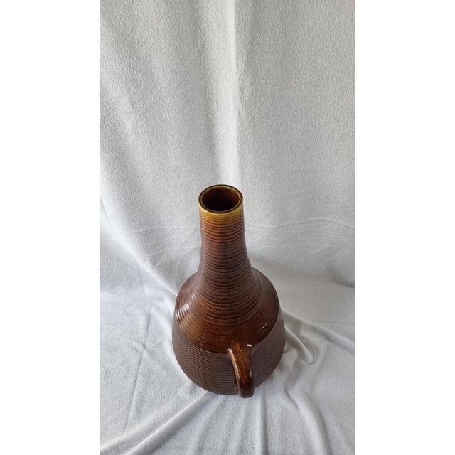 French Brown Ceramic Vase from Accolay, 1960s For Sale - Image 9 of 10