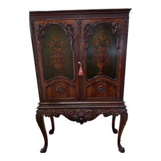 1920s Berkey & Gay Silverware Painted Chest For Sale