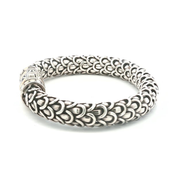 Contemporary Vintage John Hardy Legends Naga Sterling and 18k Bracelet For Sale - Image 3 of 4
