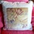 One 17"×17" square pillow. Solid beige on back. Two 11"×16" rectangular pillows. Same pattern both sides. Soft velvet...